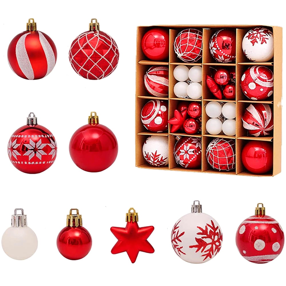 Christmas Ball, 42 pcs Christmas Ball Ornaments Set, Christmas Tree