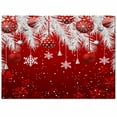 thumbnail image 1 of Christmas Ball Area Rug 5x7ft Snowflake Pine Tree Red Non-Slip Washable Square Rugs Soft Felt Indoor Floor Mat for Bedroom Kitchen Living Room Bathroom, 1 of 8