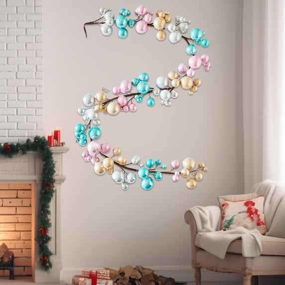 Christmas Ball Garland Ornaments Shatterproof Xmas Hanging Balls Decorations for Home Indoor Outdoor Mantel Holiday Party Wedding Tree - Christmas Ornament Pink