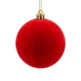 thumbnail image 1 of Christmas Ball Ornament 3.1 Inch Flocked Velvet Shatterproof Christmas Tree Decor Hanging Bauble Sold Individually Holiday Home, 1 of 6