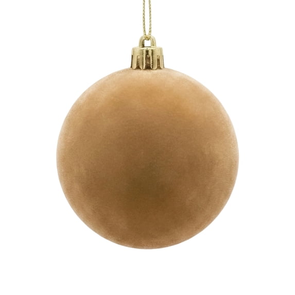 Christmas Ball Ornament 3.1 Inch Flocked Velvet Shatterproof Christmas Tree Decor Hanging Bauble Sold Individually Holiday Home
