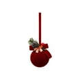thumbnail image 1 of Christmas Ball Ornament, Delicate Red Ball with Pine Cones and Berries, Hanging Decoration for Xmas Tree, 1 of 6