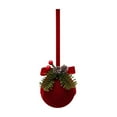 thumbnail image 1 of Christmas Ball Ornament, Delicate Red Ball with Pine Cones and Berries, Hanging Decoration for Xmas Tree, 1 of 6