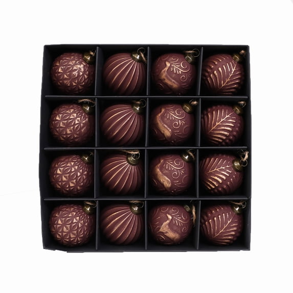 Christmas Ball Ornament Set, 16 Pieces Colorful Electroplated Plastic Baubles for Festive Holiday Tree Decor Wine