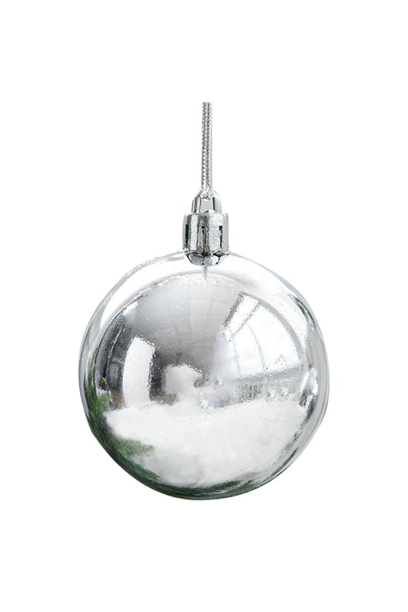 Christmas Ball Ornament Set for Xmas Tree, Shatterproof Decorations for Holiday, Party, - Silver.