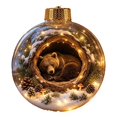 thumbnail image 1 of Christmas Ball Ornament with Interior 2D Acrylic Insert Holiday Hanging Decoration for Tree Decor, 1 of 8