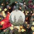 thumbnail image 1 of Christmas Ball Ornaments 1 Pcs - 3 inch Large Shatterproof Christmas Balls, Patterns Decorations Indoor, Aesthetic Holiday Party Hanging Ornaments for Xmas Tree, Wreath, Vines, Silver, 1 of 5