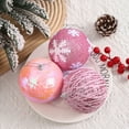 thumbnail image 1 of Christmas Ball Ornaments 1 Pcs - 4 inch Extra Large Shatterproof Christmas Balls, Exquisite Decorations Indoor, Novel Holiday Party Hanging Ornaments for Xmas Tree, Wreath, Vines, Pink, 1 of 7