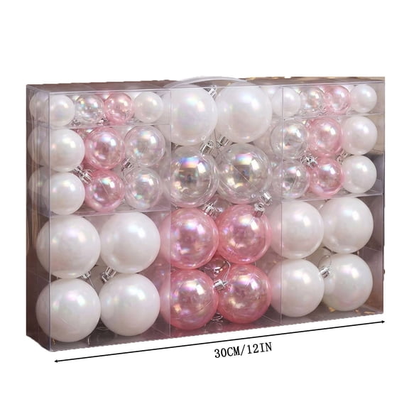 Christmas Ball Ornaments 100 Pack, Shatterproof Tree Baubles in Mixed Finishes for Full Decor