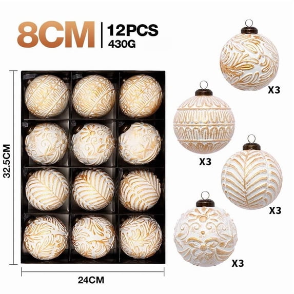 Christmas Ball Ornaments 12 Pack Shatterproof Xmas Tree Hanging Balls Christmas Decorations
