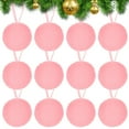thumbnail image 1 of Christmas Ball Ornaments 12 Pcs - 2 inch Large Shatterproof Christmas Balls, Adorable Furball Decorations Indoor, Aesthetic Holiday Party Hanging Ornaments for Xmas Tree, Wreath, Vines, Pink, 1 of 9