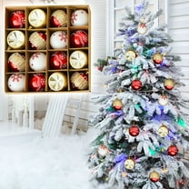 Christmas Ball Ornaments 16 Pcs - 2 inch Large Shatterproof Christmas Balls, Multi-Styles Decorations Indoor, Novel Holiday Party Hanging Ornaments for Xmas Tree, Wreath, Vines, Multicolor