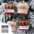 thumbnail image 1 of Christmas Ball Ornaments 2 Pcs - 4 inch Extra Large Shatterproof Christmas Balls, Crown Decorations Indoor, Classic Holiday Party Hanging Ornaments for Xmas Tree, Wreath, Vines, Gold, 1 of 9