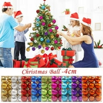 Christmas Ball Ornaments 24 Pcs - 2 inch Large Shatterproof Christmas Balls, Matt, Glossy, Glitter Decorations Indoor, Classic Holiday Party Hanging Ornaments for Xmas Tree, Wreath, Vines, Orange