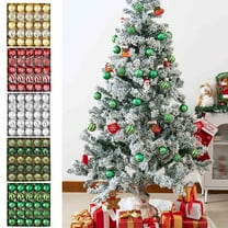 Christmas Ball Ornaments 25 Pcs - 2 inch Large Shatterproof Christmas Balls, Novel Decorations Indoor, Aesthetic Clear Holiday Party Hanging Ornaments for Xmas Tree, Wreath, Vines, Red