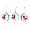thumbnail image 1 of Christmas Ball Ornaments 3.15" Hanging Ornaments Red Green White Christmas Balls Polka Dots Stripes Plastic Balls for Xmas Tree Decoration, 3pcs, 1 of 6