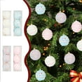 thumbnail image 1 of Christmas Ball Ornaments 3 Pcs - 3 inch Large Shatterproof Christmas Balls, Aesthetic Decorations Indoor, Textured Holiday Party Hanging Ornaments for Xmas Tree, Wreath, Vines, White, 1 of 9