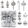 thumbnail image 1 of Christmas Ball Ornaments 36PCS for Christmas Decorations, Xmas Tree Shatterproof Candy Shape Ornaments with Hanging Lollipop for Holiday, Wreath and Party Decorations, 1 of 2