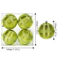 thumbnail image 1 of Christmas Ball Ornaments 4 Pcs - 4 inch Extra Large Shatterproof Christmas Balls, Striped Decorations Indoor, Novel Holiday Party Hanging Ornaments for Xmas Tree, Wreath, Vines, Green, 1 of 9