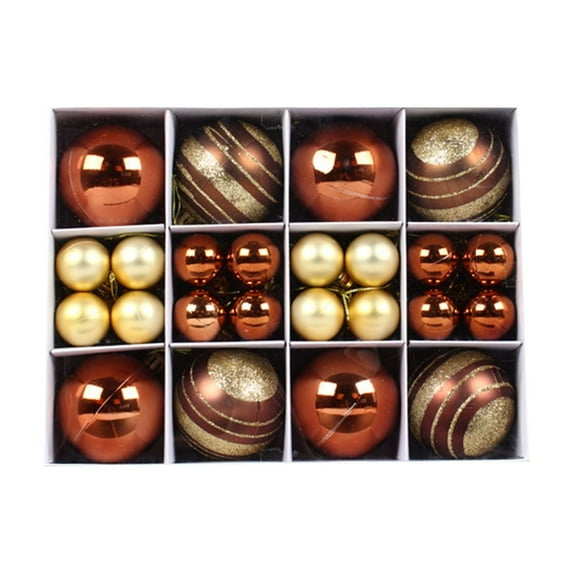 Christmas Ball Ornaments 40 Pcs - Multi-Size Shatterproof Christmas Balls, Electroplating Decorations Indoor, Classic Holiday Party Hanging Ornaments for Xmas Tree, Wreath, Vines, Red