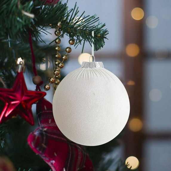 Christmas Ball Ornaments, 4Pack 3.94 Inch Velvet Hanging Ornaments for Christmas Tree Xmas Hanging Ornaments Decoration Indoor Holiday Tree Decorations