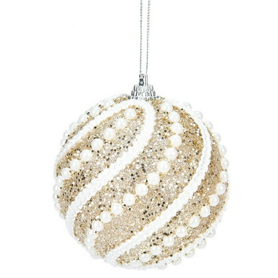 Christmas Ball Ornaments 5pcs Beads Hanging Balls Christmas Tree Ornaments for Holiday Party Decorations
