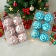 thumbnail image 1 of Christmas Ball Ornaments 6 Pcs - 3 inch Large Shatterproof Christmas Balls, Textured Decorations Indoor, Classic Holiday Party Hanging Ornaments for Xmas Tree, Wreath, Vines, Blue, 1 of 8