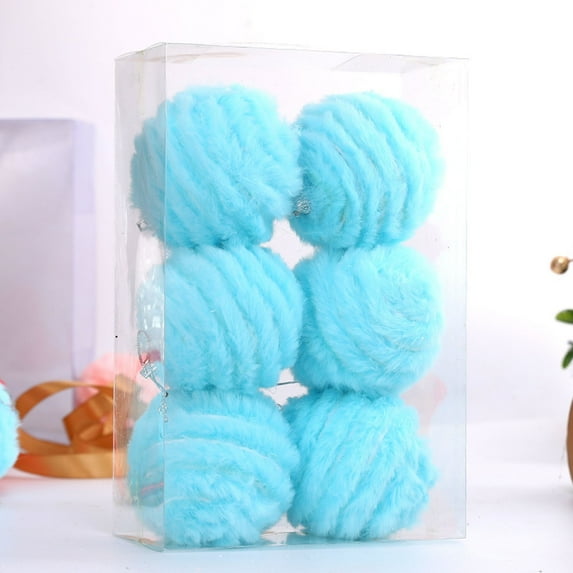 Christmas Ball Ornaments 6 Pcs - 3 inch Large Shatterproof Christmas Balls, Textured Fluffy Decorations Indoor, Exquisite Holiday Party Hanging Ornaments for Xmas Tree, Wreath, Vines, Red