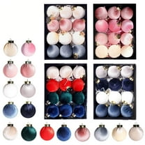 Christmas Ball Ornaments 6 Pcs - 5 inch Extra Large Shatterproof Christmas Balls, Velvet Fabric Decorations Indoor, Exquisite Holiday Party Hanging Ornaments for Xmas Tree, Wreath, Vines, Multicolor