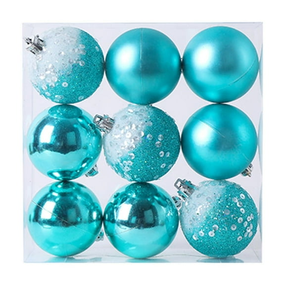 Christmas Ball Ornaments 9 Pcs - 2 inch Large Shatterproof Christmas Balls, Three Styles Surface Decorations Indoor, Classic Holiday Hanging Ornaments for Xmas Tree, Wreath, Vines, Purple