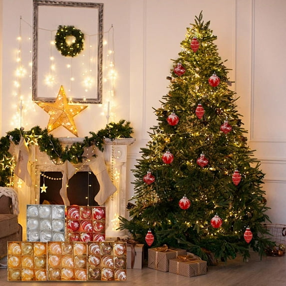 Christmas Ball Ornaments 9 Pcs - 3 inch Large Shatterproof Christmas Balls, Aesthetic Decorations Indoor, Novel Holiday Party Hanging Ornaments for Xmas Tree, Wreath, Vines, Brown