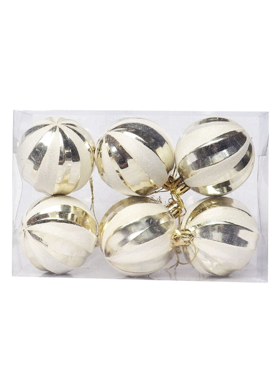 Christmas Ball Ornaments Decoration Set, Usupdd 42pc Electroplated Plastic Christmas Ornaments, Shatterproof Holiday Tree Baubles for Home Office Party Decor, Yellow