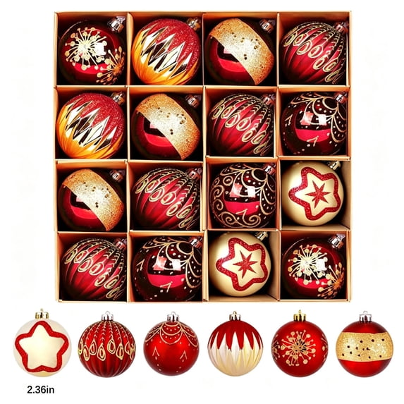 Christmas Ball Ornaments Glitter Christmas Tree Decorations Hanging Pendants Decor for Holiday Party Decor