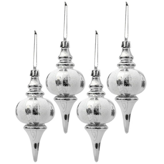 Christmas Ball Ornaments, Ongmies 4Pcs Painted Gourd Finial Christmas Tree Ornaments - Hanging Decorations for Holiday Trees, Christmas Ornaments