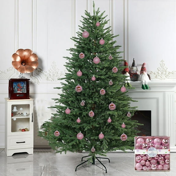 Christmas Ball Ornaments Set 44-Pack - Shatterproof Plastic Xmas Baubles Tree Decorations Set, Holiday Reusable Hanging Christmas Tree Balls Indoor Outdoor Holiday Party Festive