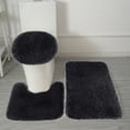 thumbnail image 1 of Solid Color Bath Mats Set | 3 Pieces Bathroom Rugs | Velvet Fleece With Foam | Ultra Soft Thick Non-Slip Water Absorbent | Machine Washable | Universal Modern Design | 15.7x23.6in 15.7x19.6in, 1 of 8