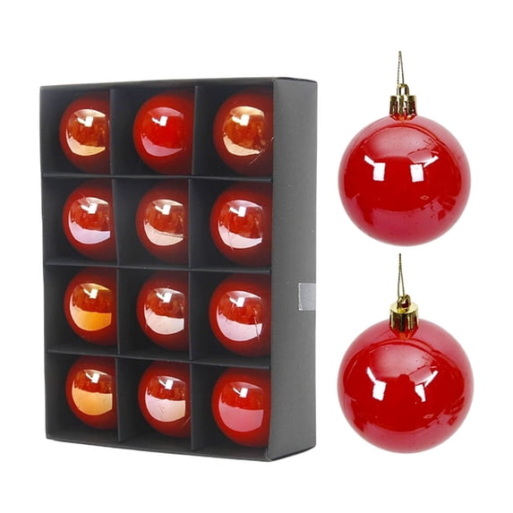 Christmas Ball Ornaments Set Christmas Tree Ornaments, Glossy Hanging Baubles Assorted Finishes for Tree, Home Decor Holiday Seasonal Party Display