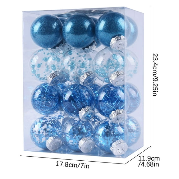 Christmas Ball Ornaments Set,Shatterproof Christmas Decorations Tree Balls,Xmas Decorative Balls Hanging Ornaments,24PCS Christmas Tree Ornament Pendant Party Supplies Tree Hanging Plastic Ball