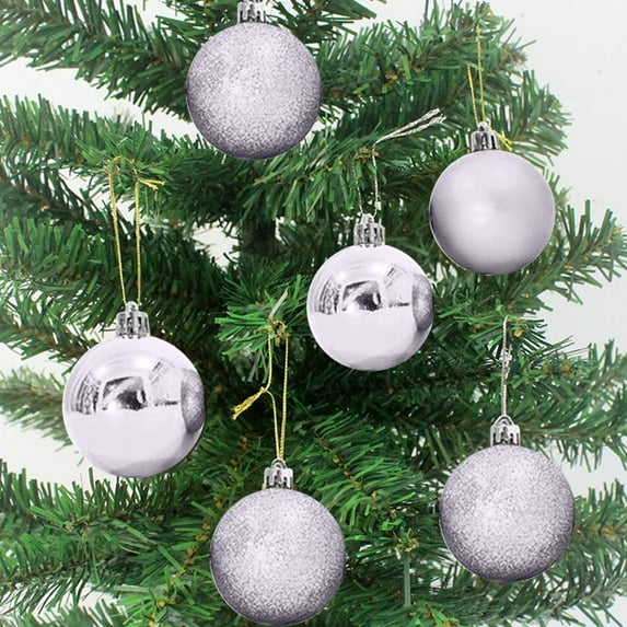 Christmas Ball Ornaments Sets - 24pcs Small Shatterproof Plastic Balls for Christmas Tree Decorations Hanging Ornaments
