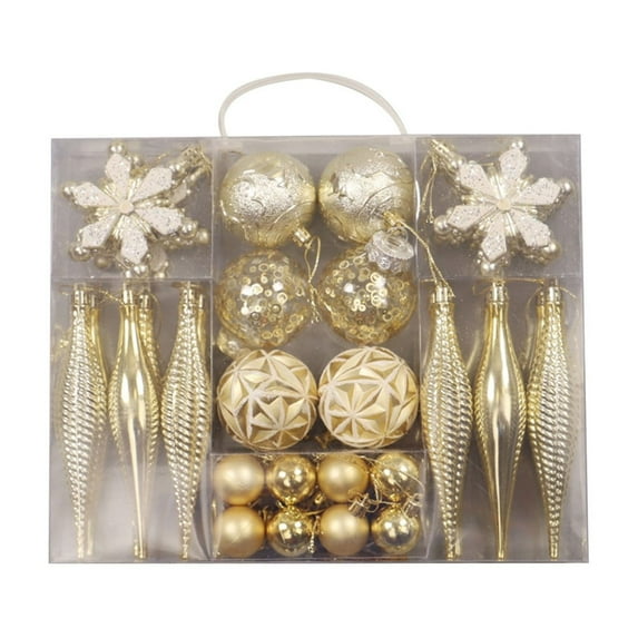 Christmas Ball Ornaments Sets 40pcs Christmas Special Shaped Decorative In Christmas Tree Decoration Supplies Pendants Christmas Painted Combination