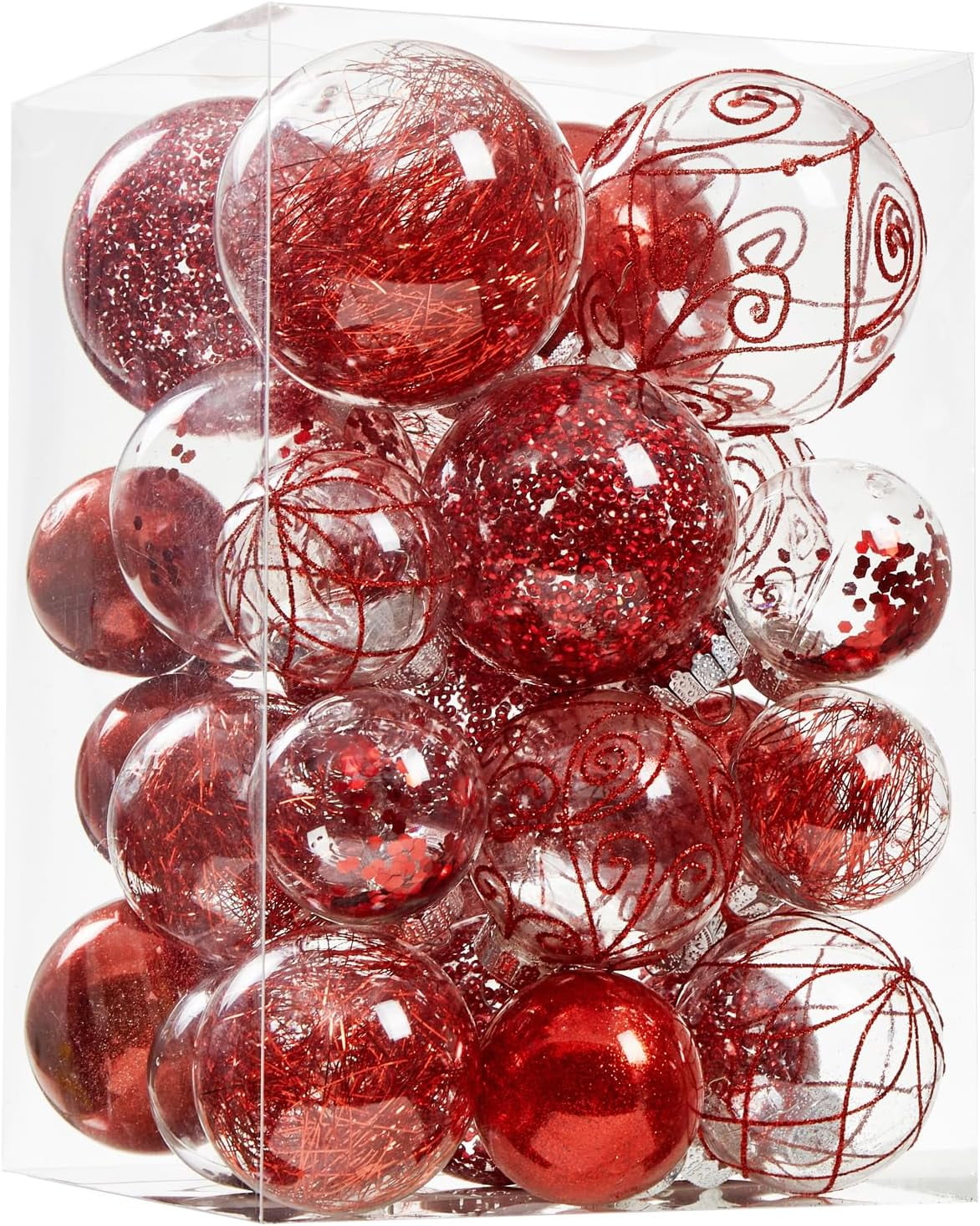 Christmas Ball Ornaments Shatterproof Clear Large Plastic Hanging Ball