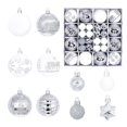 thumbnail image 1 of Christmas Ball Ornaments, Silver White PVC Shatterproof, 44 Pack 2.4 Inch Hanging Decorations Set, for Xmas Tree Holiday Wedding Party Home New Year Festive Decor, 1 of 2
