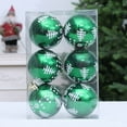thumbnail image 1 of Christmas Ball Ornaments Xmas Plastic Stripe Hanging Ball For Christmas Tree Party Decoration Supplies, 1 of 4