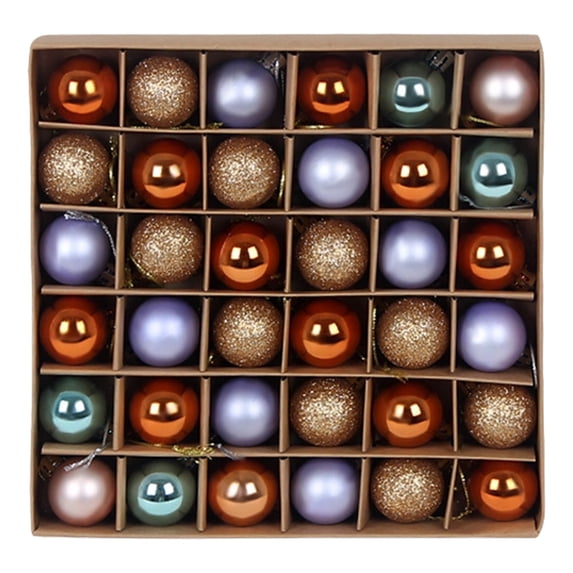 Christmas Ball Ornaments with Shiny Electroplated Finish, 36-Pack 1.2 ...