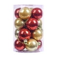 thumbnail image 1 of Christmas Ball Ornaments with Strings, 16pcs/1.57-Inch Shatterproof Plastic Christmas Bulbs, Hanging Decorations for Holiday, Wedding, Party, Red, 1 of 7