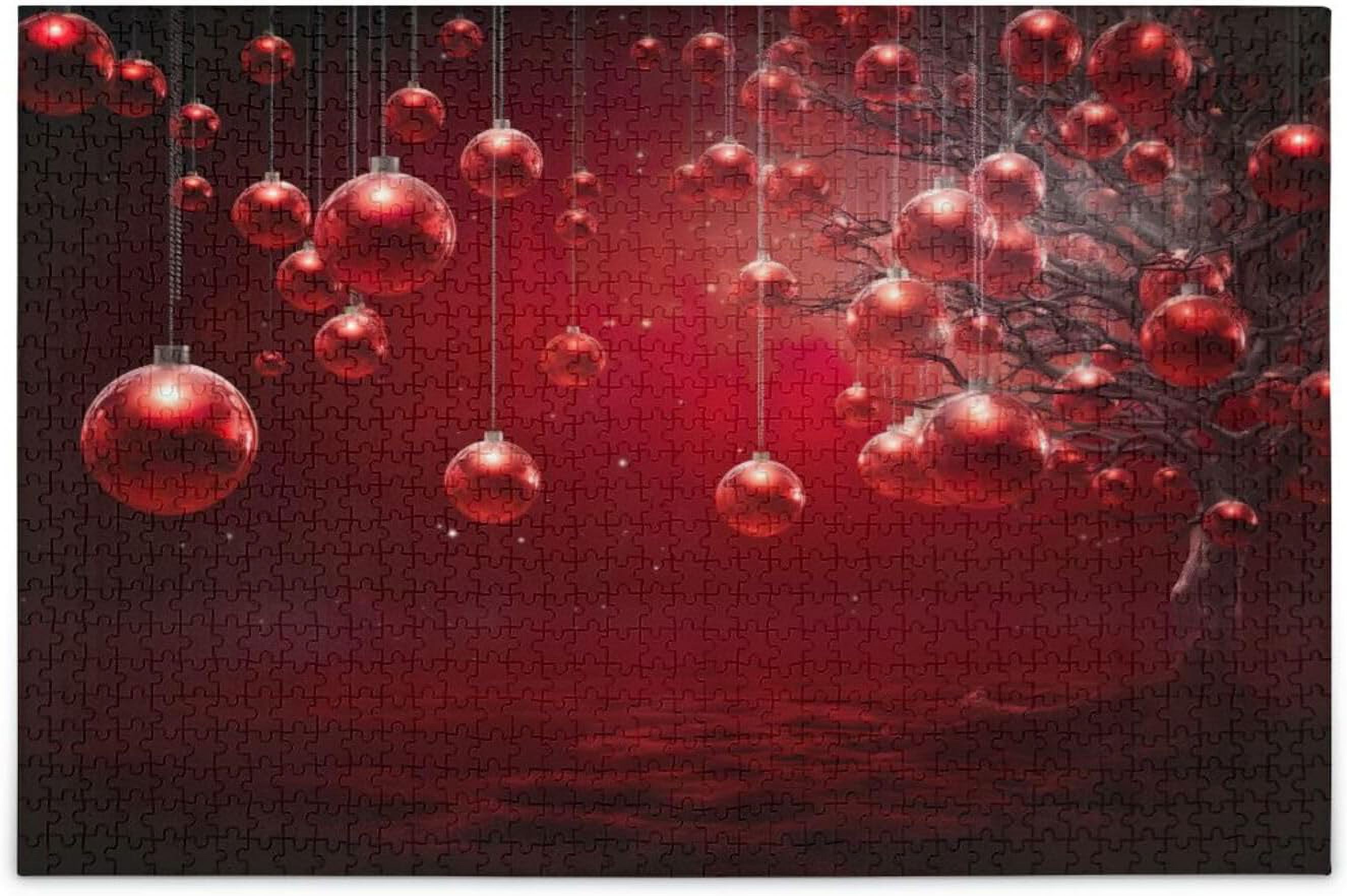 1000 Piece Christmas Crystal Ball Jigsaw Puzzle For Adults - Colorful Winter Holiday Scene With Santa, Nutcracker & Snowman