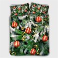 Christmas Ball Ribbons and Christmas Tree Duvet Cover Bedding Set for
