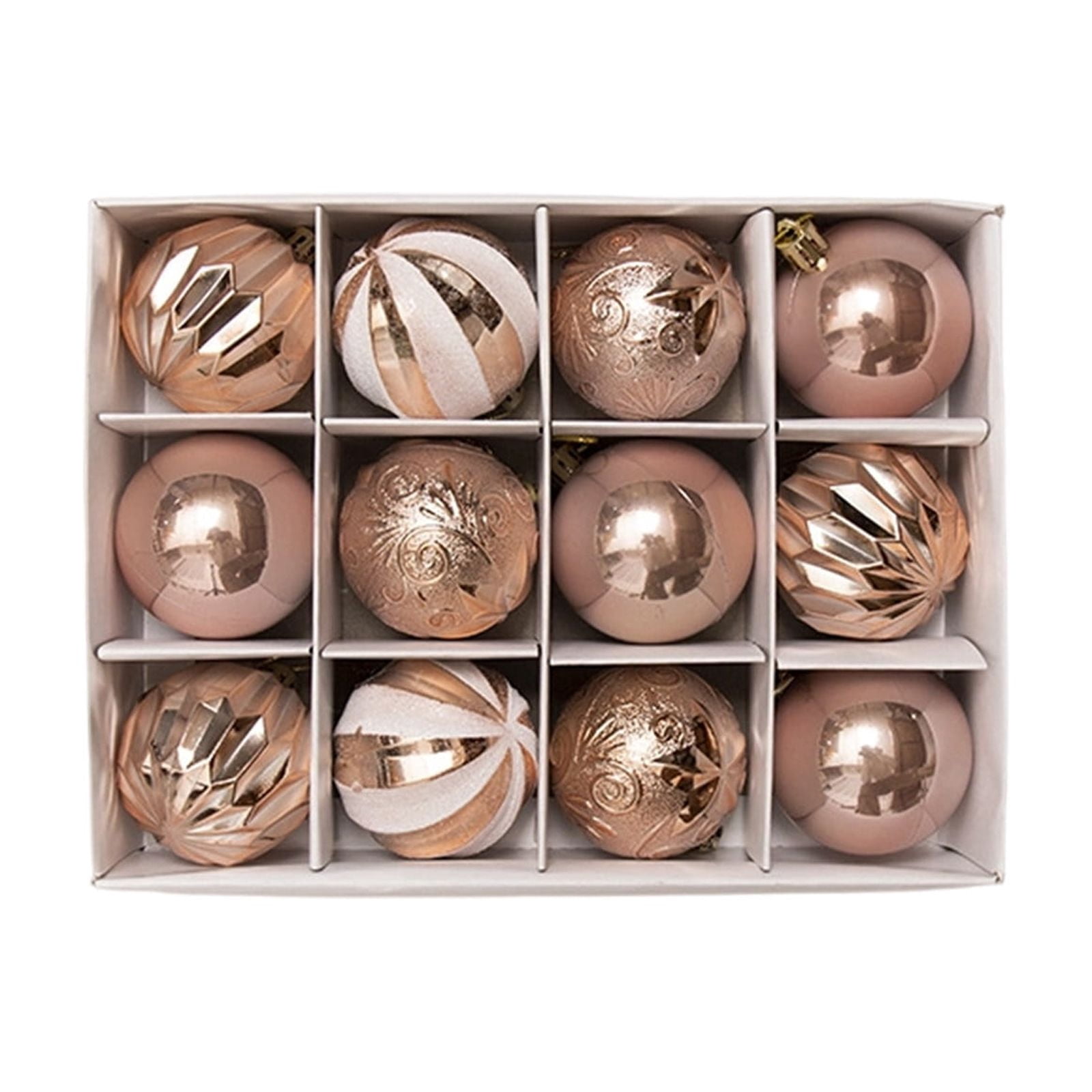 Christmas Ball Set – 12pcs Holiday Decoration Balls for Xmas Tree ...