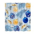 thumbnail image 1 of Christmas Ball Shower Curtain – Waterproof Polyester Bathroom Curtain with Candy Cane & Ornament Design, 12 Hooks Included, Holiday Bathroom Décor for Home or Hotel, 1 of 5