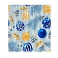 thumbnail image 1 of Christmas Ball Shower Curtain, Waterproof Polyester Fabric Bathroom Curtain with 12 Hooks, Holiday Theme Decor for Bath Tub(Blue-B), 1 of 5